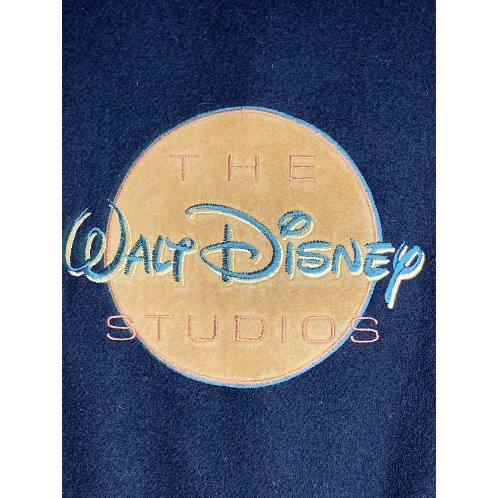 Vintage Walt Disney Studios Leather Wool Bomber Jacket Mickey Mouse M - HTF - Picture 7 of 15